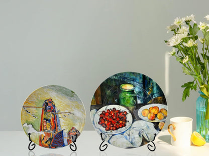 Plate Stand, 6 Inch Holder for Display, Tabletop Black Iron Easel for Photo, Picture Frame, Artwork, Decorative Plates