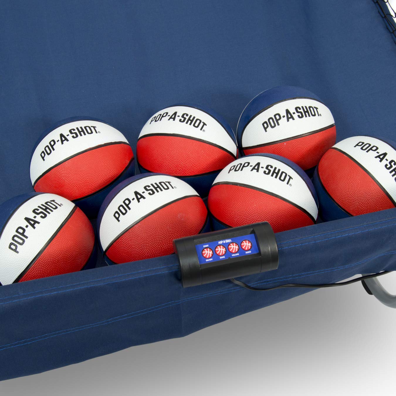 Pop-A-Shot - Home Dual Shot with Detroit Pistons NBA Graphics l Sensor Scoring l 16 Game Modes l 7 Balls l Foldable Storage l for All NBA Fans