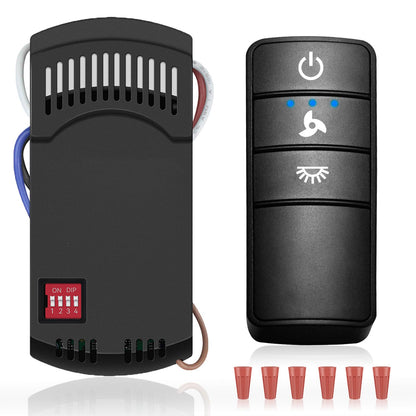 Hampton Bay Ceiling Fan Remote, Universal Ceiling Fan Remote Control Kit, 3-Speed, Light Dimmer, Time Delay, Replacement for Hampton Bay Home Decorators Collection Hunter KUJCE10318, 2AAZPHD3/HD3