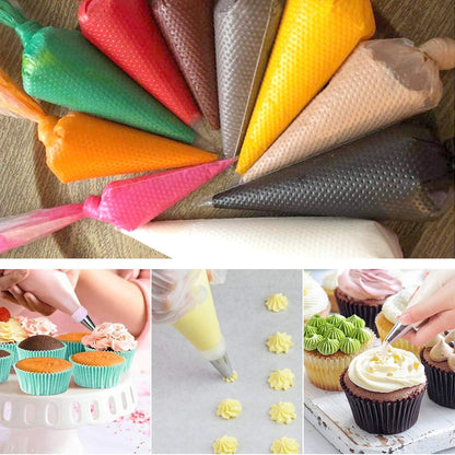 Piping Bags Disposable, 100 Pieces 14 Inch Heavy Duty Anti Burst Piping Pastry Bags