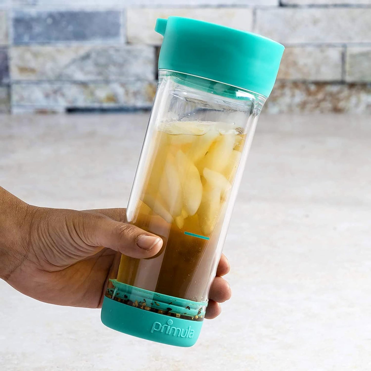 Primula Press & Go Iced Tea Brew Tumbler, 16 oz, Teal