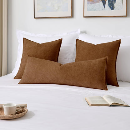 14x36 Inch 1 Pack Kevin Textile Long Lumbar Cover Soft Boucle Textured Decorative Waterproof Rectangle Cushion Elegant