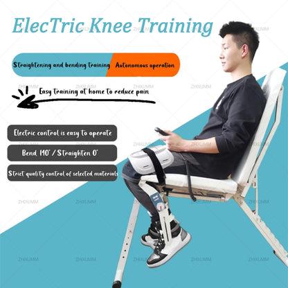 ZHIXUMM Electric Knee Rehabilitation Trainer, Adjustable Leg Stretcher Exerciser, Lower Limb CPM Machine with Remote Control, Adjustable 0-180°Flexion/Extension for Joint Stiffness rightleg