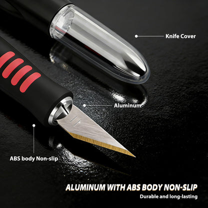 EHDIS Exacto Knife Set Utility Craft Precision Hobby Knife Tool with 10PCS # 11 Titanium Coated Blade Refill for Working-Stencil, Scoring, Scrapbooking, Architecture Modeling, Crafting