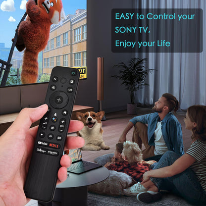 Voice Remote Replacement for Sony Smart TV Control:Comptible for 2019-2025 Sony Bravia OLED LED 4K 8K UHD,for Android Google TV with Shortcuts YouTube and Dinsey+ etc.