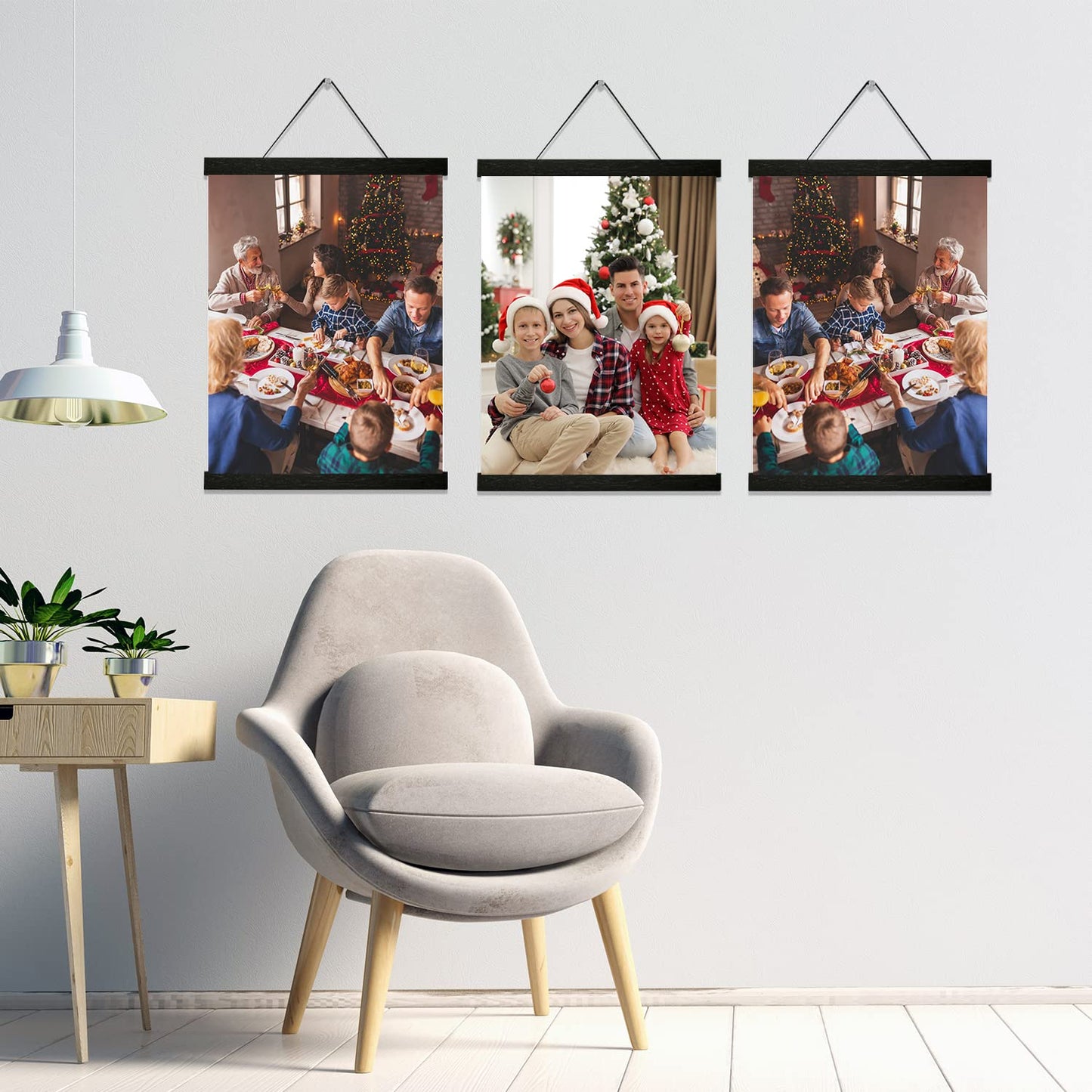 YK artwood 3 Pack Magnetic Poster Hanger Frame 16 inch Black- 16x24 16x22 16x20 Poster Frame for Wall Art Pictures Photos Prints Maps Diamond Art Painting