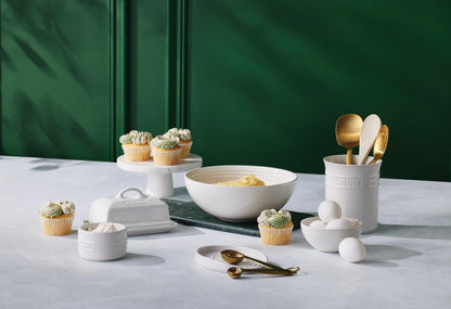 Le Creuset Stoneware European Butter Dish, White