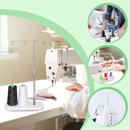 AMLESO Adjustable Cone Thread Stand Spool Holder for Sewing Machine Embroidery Quilting Serger Machines, Thread Stand for Smoother Feed, Large Spool Holder