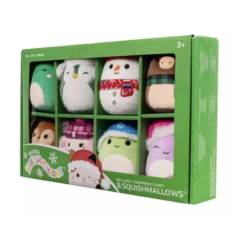 Squishmallows 4-inch Ornament Plush 8-Pack Assorted (Winter)