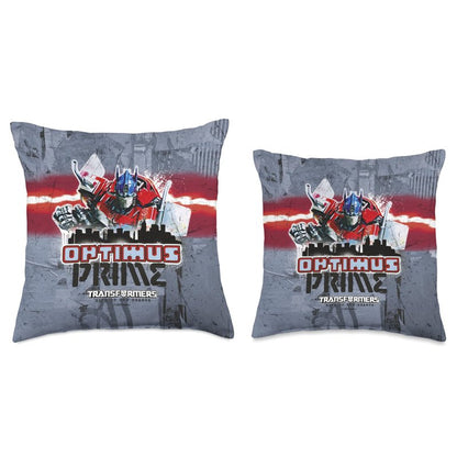 Transformers: Rise of the Beasts Battle In Brooklyn Optimus Throw Pillow