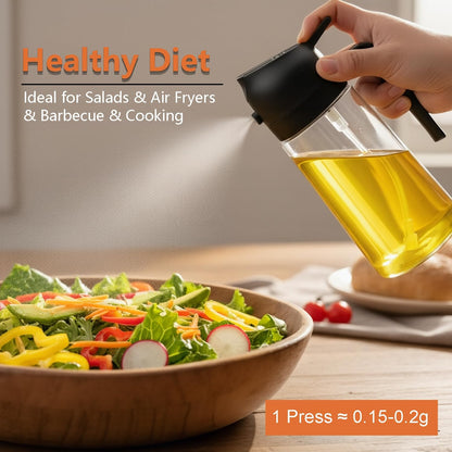 16oz/470ml 2 1 Aovdy Glass Olive Oil Sprayer for Cooking - in Olive Oil Dispenser Bottle Spray and Pour for Kitchen