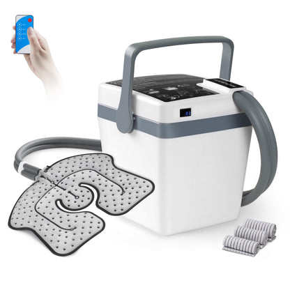 YOUKADA Cold Therapy Machine for Knee After Surgery, 4 Flow Modes Ice Machine with Quiet Pump and Universal Pads for Knee, Shoulder, Hip, Ankle, Post-Surgery Recovery & Arthritis Pain Relief