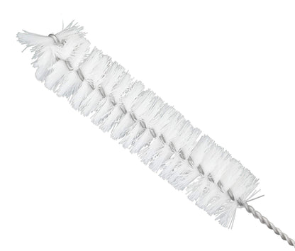 EISCO 12PK Bristle Cleaning Brushes with Fan-Shaped Ends, 9" - Twisted Stainless Steel Wire Handle - Ideal for 0.6" - 0.8" Diameter Tubes, Bottles, Flasks, Cylinders, Jars, Vases, Cups