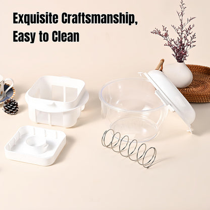 Yogurt Strainer with Spring-[2.2QT/0.56GAL] Large Capacity, [1.16QT/0.29GAL] Filter Volume, 304 Stainless Steel Mesh Yogurt Maker, BPA-Free Detachable Greek Yogurt Strainer for Homemade Thick Yogurt