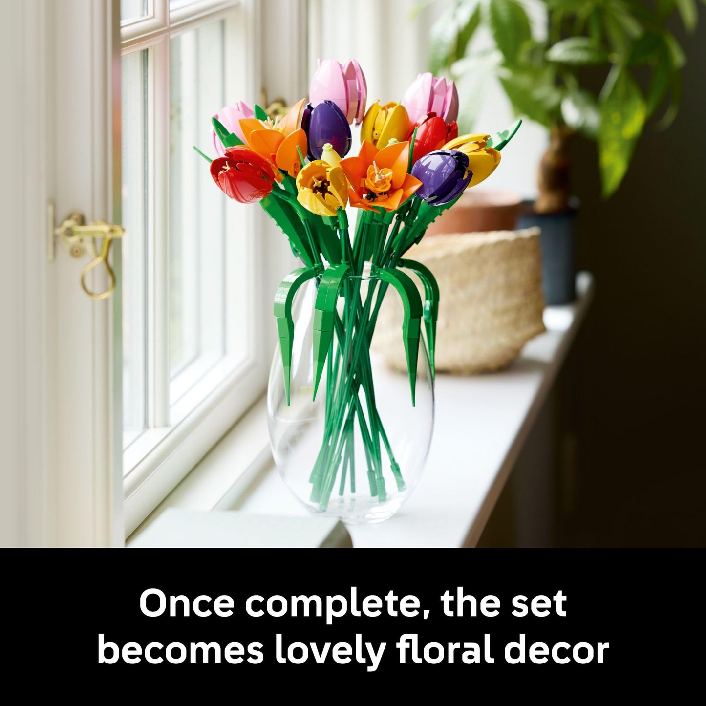 LEGO Botanicals Tulip Bouquet Building Set for Adults - Gift for Birthdays - Bedroom, Book Shelf & Office Decor for Women & Men, Ages 18+ - Artificial Flowers Crafting Kit - 11501