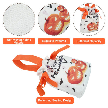 XHKDSYMC 20 Pack Halloween Treat Bags,Halloween Goodie Bag Candy Bagss for Halloween Party Decoration Supplies (Orange)