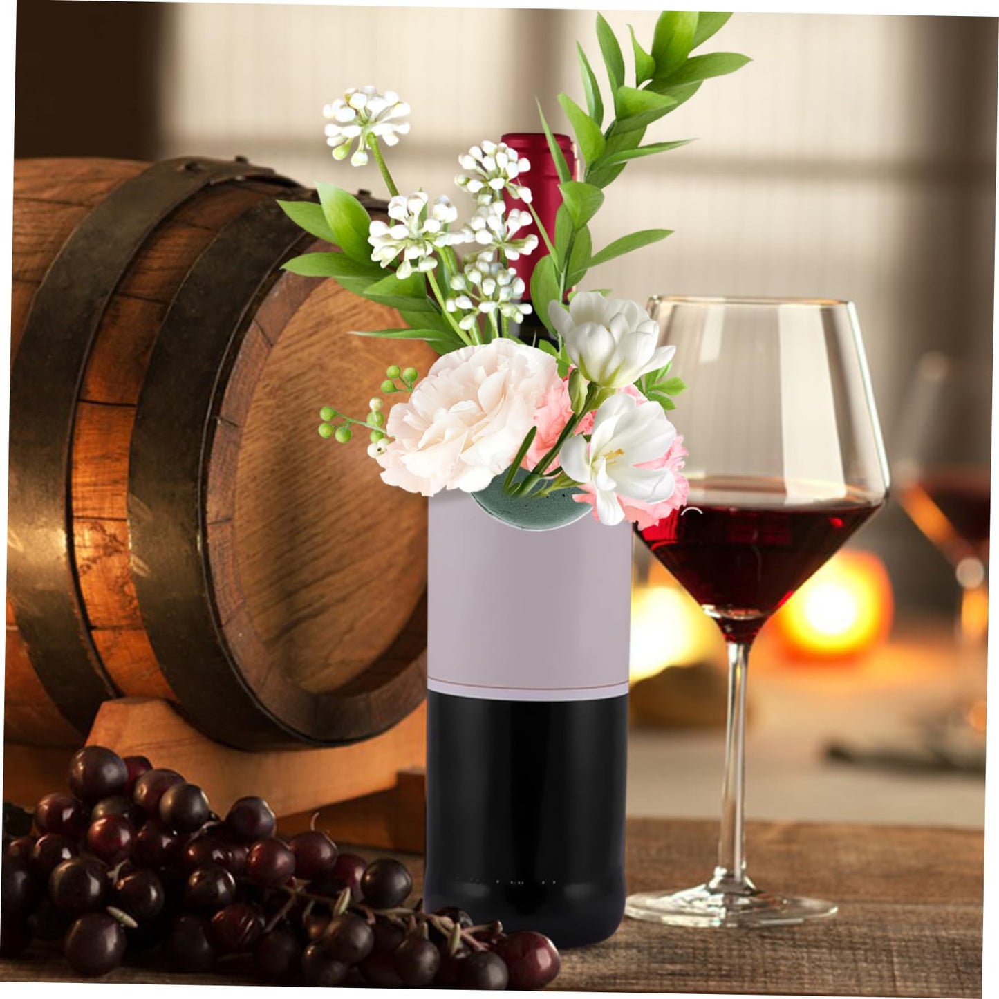 NUOBESTY 12Pcs Round Floral Foam Holders, Round Floral Foam Dried Flower Mud Wedding Decor Wine Bottle Craft DIY 2.16X1.92X1.69In