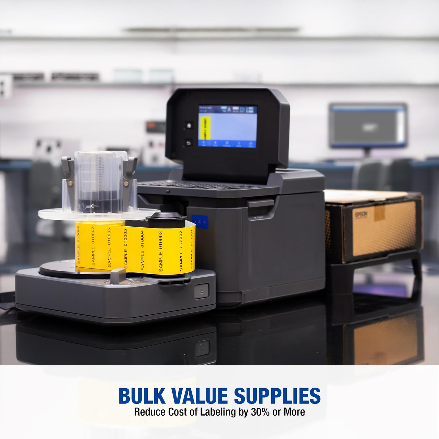 LABELWORKS Epson LW-Z5010PX Industrial Label Maker - Complete Printer Kit with Accessories, PX 147' Bulk Label Rolls, Desktop Printer