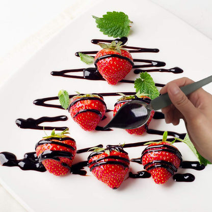6 Candy Dipping Tools Chocolate Dipping Fork Spoons Set 2 Culinary Drawing Decorating Spoon Set,Stainless Steel Chef Art Pencil Plated Decoration Kit for Decorative Plates Cake Coffee