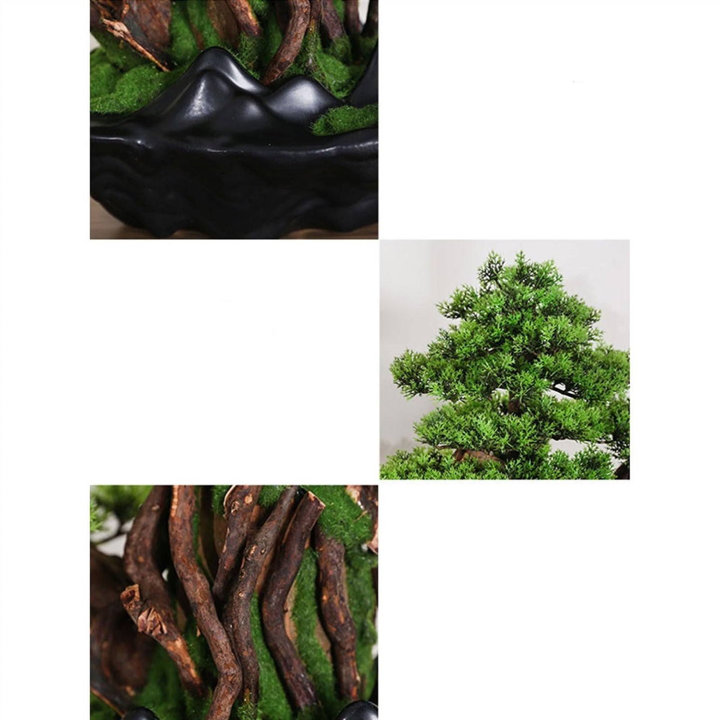 UHRLGHS Artificial Bonsai Tree Hotel Living Room Desktop Ornaments Simulation Tree Bonsai Modeling High-end Luxury Fake Greenery Landscaping Artificial Bonsai Tree