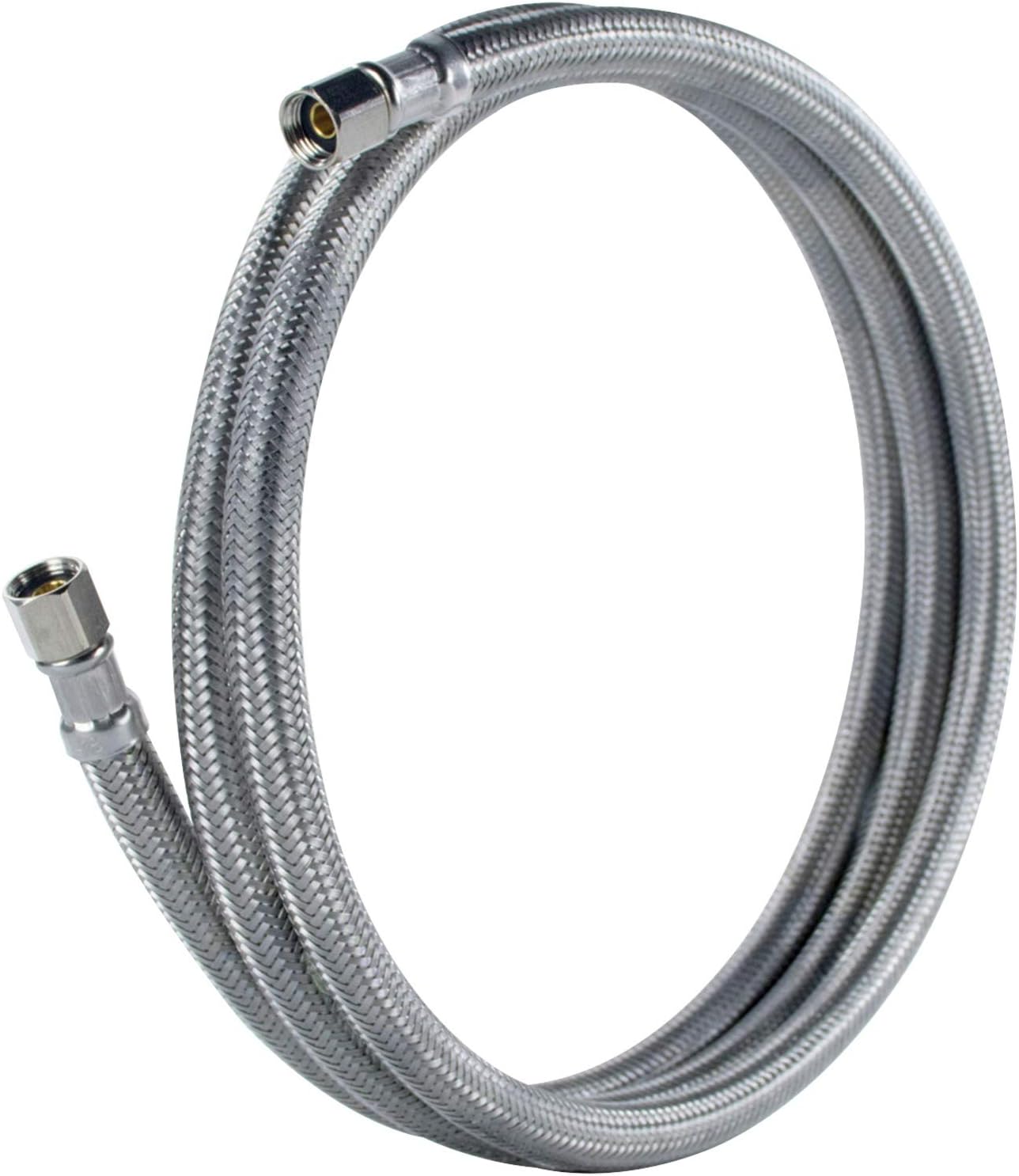 Certified Appliance Accessories Ice Maker Water Line: 7 Feet, PVC Core with Premium Braided Stainless Steel