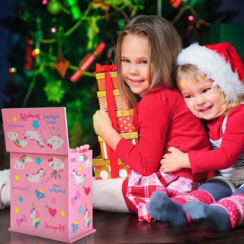 efubaby Upgrade Jewelry Box for Girls 5-Layer 9.09x5x9.84 inch with Swing Door Spinning Ballerina Unicorn&Castle Design with Unicorn Jewelry Set Kids Music Box for Birthday Christmas Gift Pink