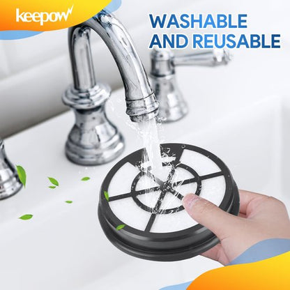 KEEPOW NEN110A Vacuum Filters for Eureka Whirlwind Bagless Canister Vacuum Cleaner NEN110A, NEN110B, NEN110D Series, 2 Pack