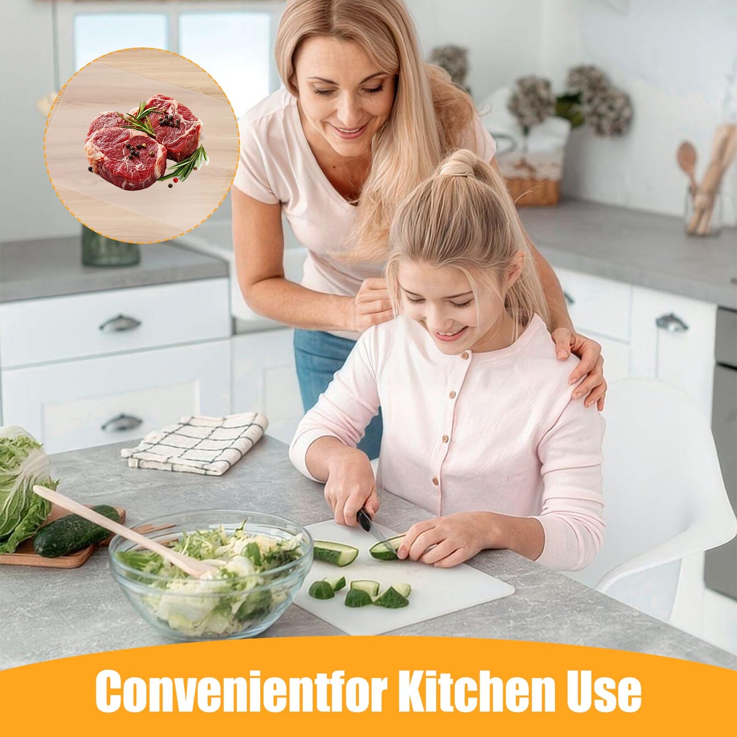 50 Pcs Plastic Cutting Boards for Kitchen, 15 x 11.8 Inch Flexible Frosted Cutting Mats, Clear Non-Porous Dishwasher Safe Chopping Boards, Non-Slip Plastic Placemats Table Mats