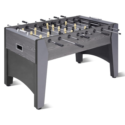 RAYKEEP Full Size Foosball Table, 54" Competition Soccer Table for Adults & Kids, Heavy-Duty Indoor Arcade Table for Game Rooms & Parties (Grey-54inch)