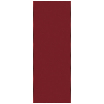 Sweet Home Stores Non-Slip Solid Design Rubberback Indoor Runner Rug for Kitchen, Hallways, Bathroom, Entrance, Bedroom 2'3" x 6', Red