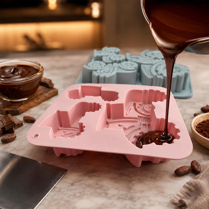 2 Pack Tractor Silicone Mold 3D Tractor Themed Silicone Molds Food Grade Non-Stick Silicone Molds Tractor Shape Cake Mold for Chocolate Candy Resin Epoxy Handmade Soap Gummy Ice Cube DIY Crafts