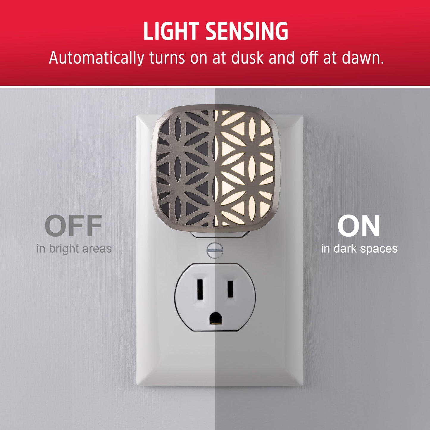 Energizer LED Rotating Night Lights Plug Into Wall Dusk to Dawn Sensor Home Decor Apartment Essentials Ambient Lighting Nightlight 40293 2 Pack