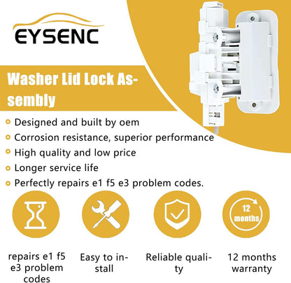 W10810403 Washer Lid Lock Assembly Replacement for Maytag, Whirlpool, Kenmore Series 600 700, Compatible with AP5984435