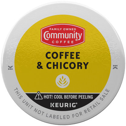 Community Coffee Coffee and Chicory Medium-Dark Roast Single Serve Keurig K-Cup Pods 32 ct Box