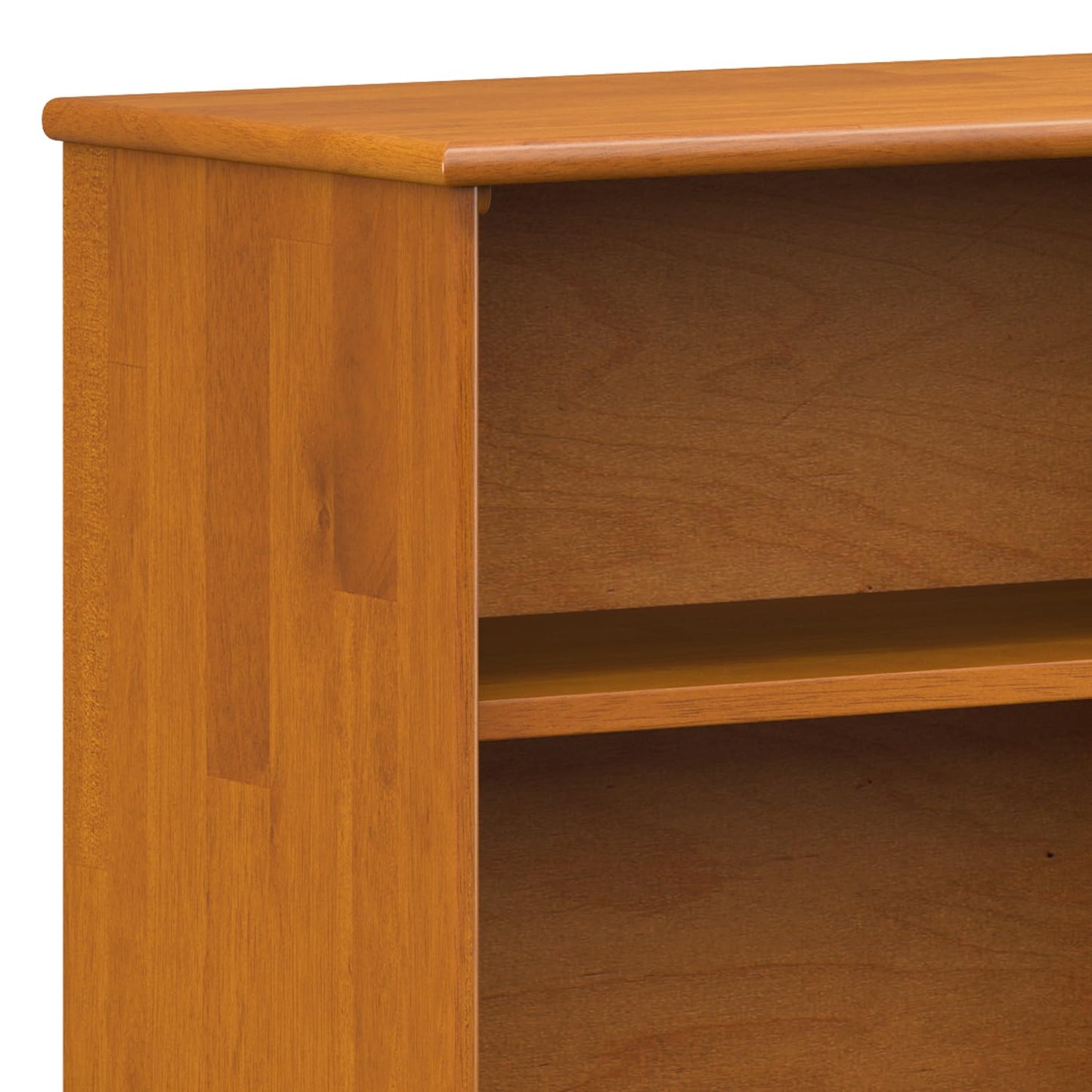 SIMPLIHOME Draper Bookcase - 30 inch Tall Solid Wood Low Bookshelf in Teak Brown, Mid-Century Modern Storage for Living Room, Study Room or Office with Tapered Legs and Wide Open Shelves