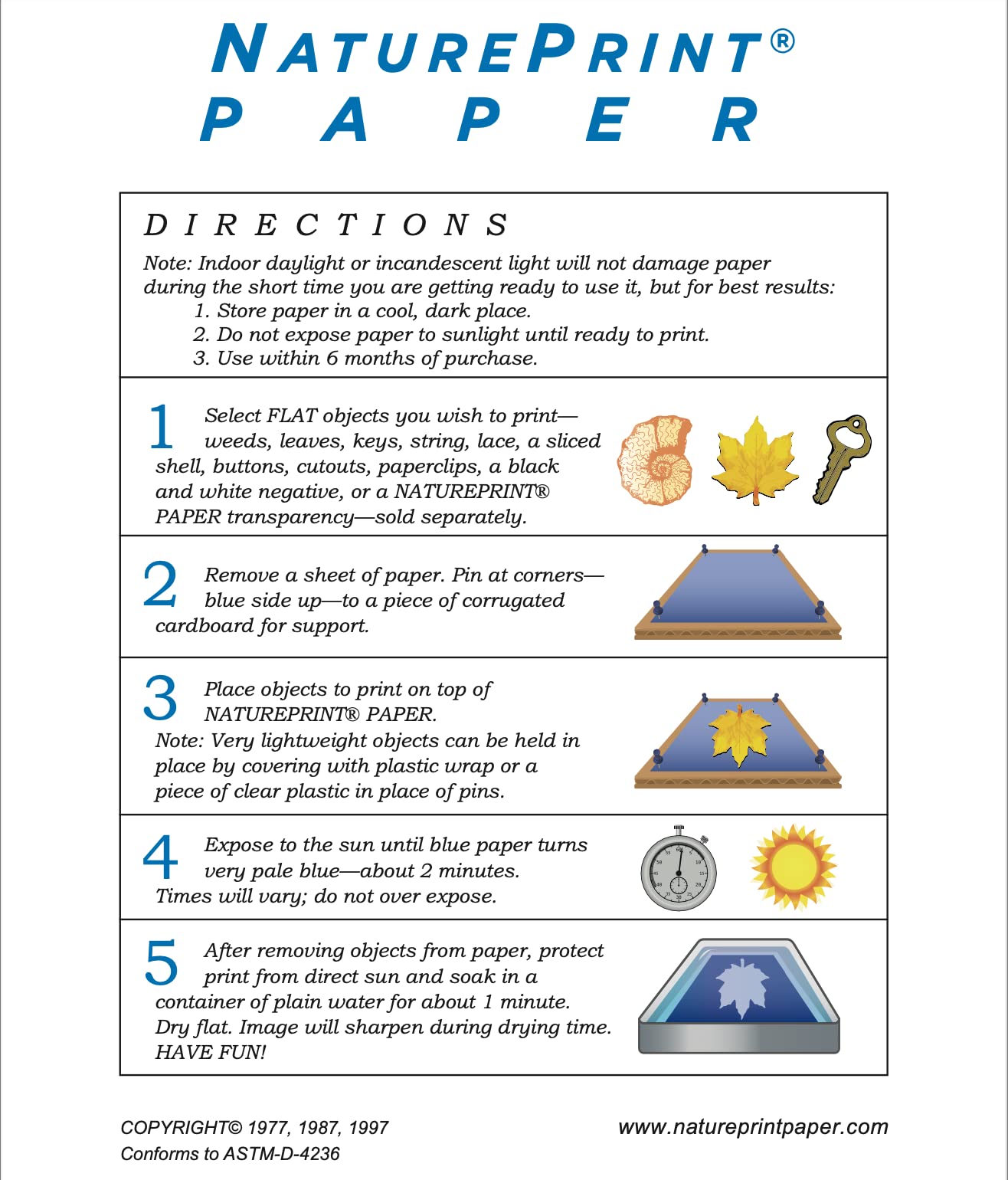 Nature Print Paper - 5 x 7 inch - Pack of 30
