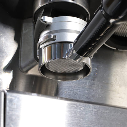 FIRJOY 54mm Espresso Dosing Funnel for Breville Barista Portafilters (Aluminum Alloy-Silver)