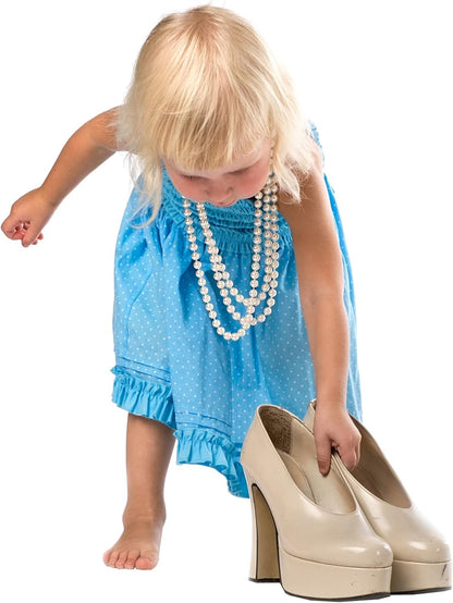 "Skeleteen Faux White Pearl Necklaces - 12 Pack Pearl Beaded Necklace Party Favors"