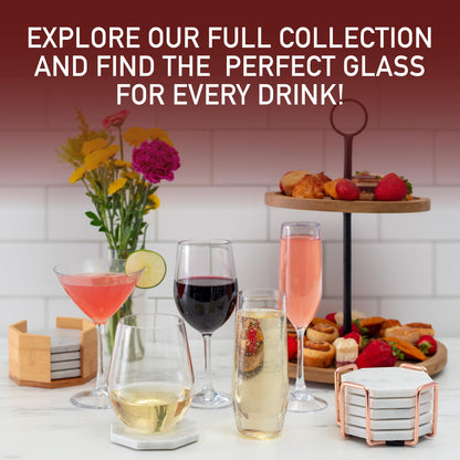 D'Eco Unbreakable Tritan Stemmed Wine Glasses, 12 oz (Set of 16) - Shatterproof, Crystal-Clear, BPA-Free Tumblers – Indoor & Outdoor Cups Great for Parties & Entertaining - Mothers Day Gift for Mom