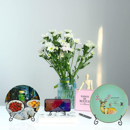 Plate Stand, 6 Inch Holder for Display, Tabletop Black Iron Easel for Photo, Picture Frame, Artwork, Decorative Plates