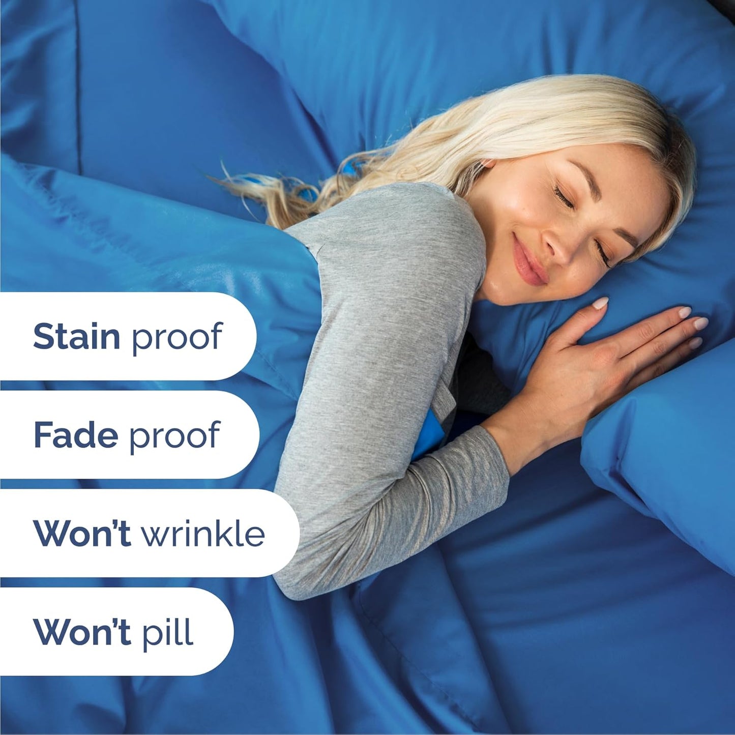 Queen Size 4-Piece Sheet Set | Skiennix Comfy Cooling Bed Sheets - Luxury Hotel Quality - Deep Pockets, Soft & Wrinkle-Free - Royal Blue