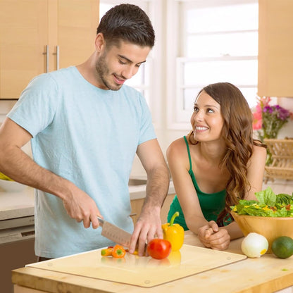 Acrylic Cutting Board with Counter Lip, 17" x 13" Clear Non-Slip Cutting Board for Kitchen Countertop Protection