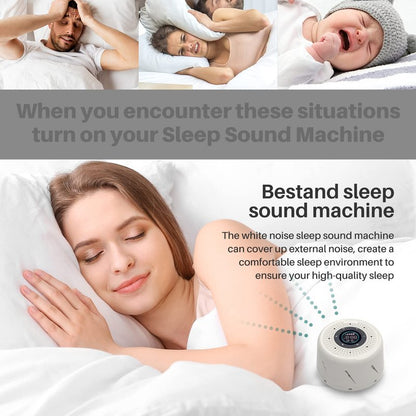 Bestand White Noise Machine with Real Fan Sound, Smart Mode, Timer & LED Display – Portable Sleep Sound Machine for Adults, Babies, Office, Travel & Home (Yellow)