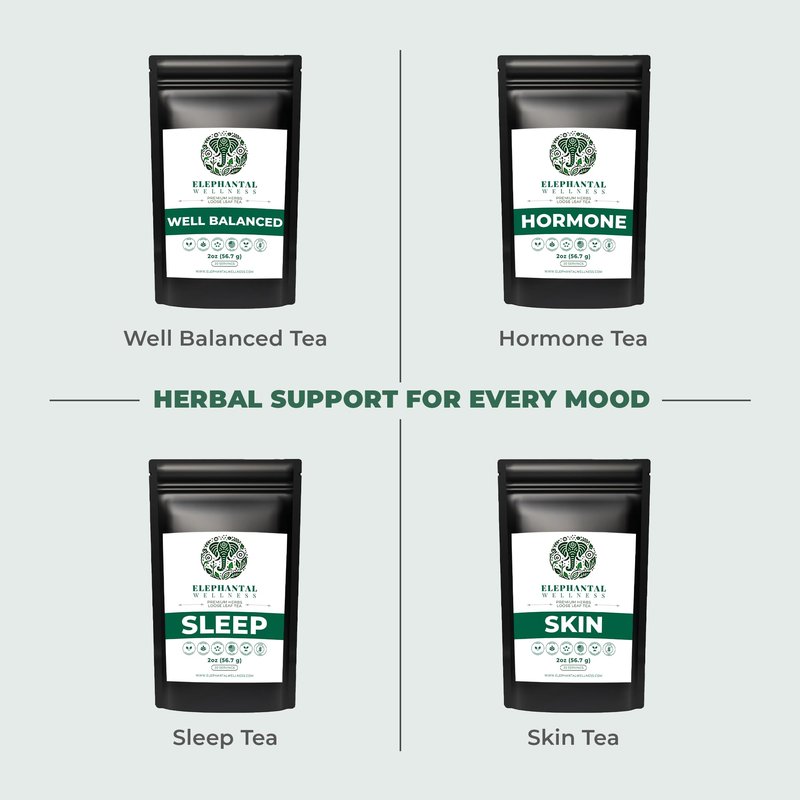 Elephantal Wellness Premium Detox Herbal Tea | Daily Liver, Kidney, Blood & Digestive Support with Turmeric, Nettle Tea, Milk Thistle, Dandelion Tea & Burdock | Handmade, Caffeine-Free Loose Leaf Blend | 2oz, 20 Servings