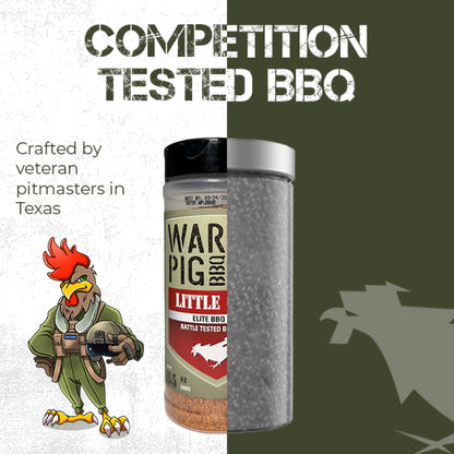 Warpig BBQ Little Bird BBQ Seasoning - Texas-Style Spice Blend for Grilling, Smoking & Roasting - 11.5 oz Bottle