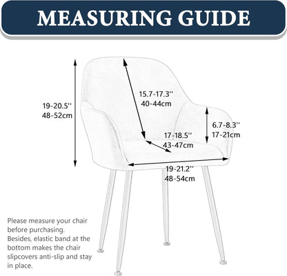 1PC) Velvet Curved Back Dining Room Chair Covers with Arms Stretch Swivel Bar Stool Chair Slipcover with Armrest Accent