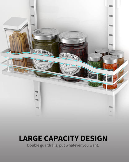 Moforoco 9-Tier Over The Door Pantry Organizer, Pantry Organization and Storage, Black Hanging Basket Wall Spice Rack Seasoning Shelves, Home & Kitchen Bedroom Bathroom House Essentials