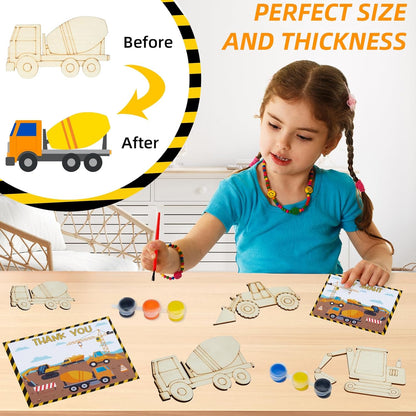 24 Set Construction Birthday Party Supplies, Trucks Parties Craft Construction Theme Birthday Paint Party Favors