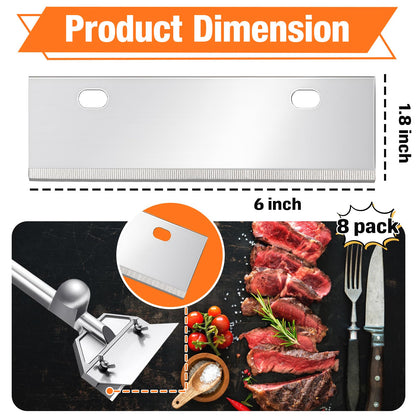 Hyparade 8-Pack Grill Scraper Blades Replacement - Stainless Steel Blades for Griddle & BBQ, Outdoor BBQ Tools & Accessories Blades Included