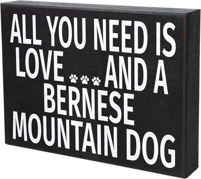JennyGems Bernese Mountain Dog Gifts - All You Need is Love and a Bernese Mountain Dog, Made in USA